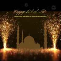 Black Joyful Happy Eid Al-fitr Square (1:1) template