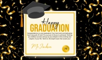 Black Joyful Happy Graduation Tag template