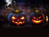 Black Joyful Happy Halloween Yard Sign template