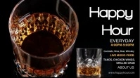 Black Joyful Happy Hour Digital Display (16:9 template