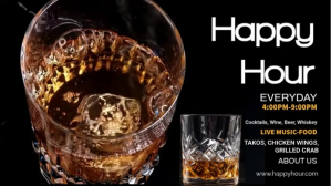 Black Joyful Happy Hour Digital Display (16:9 template