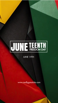 Black Joyful Happy June Teenth Whatsapp Status template