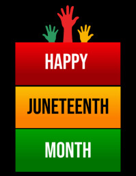 Black Joyful Happy Juneteenth Day Flyer (us Letter), juneteenth day flyer, template
