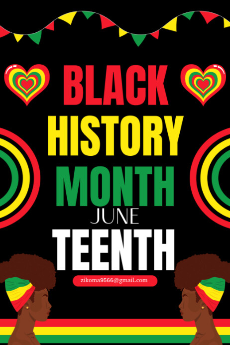 Black Joyful Happy Juneteenth Freedom Day  Poster Cartaz template