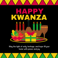 Black Joyful Happy Kwanza Festival Instagram Post template