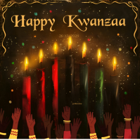 Black Joyful Happy Kwanzaa  Instagram Post template
