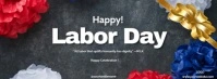 Black Joyful Happy Labor Day Facebook Cover Photo template