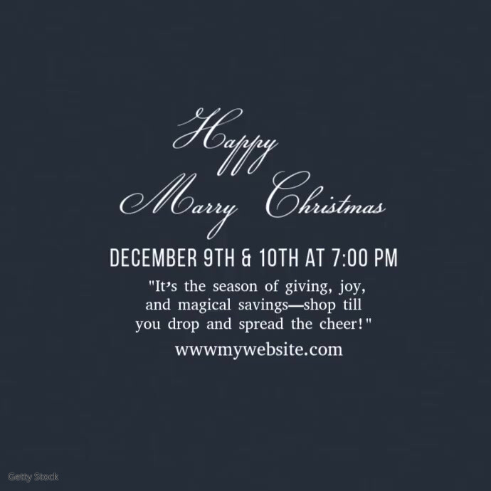 Copy of Black Joyful Happy Marry Christmas Instagram Post | PosterMyWall