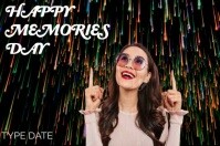 Black Joyful Happy Memories  Poster template