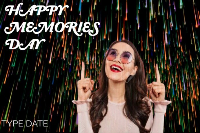 Black Joyful Happy Memories Poster Template | PosterMyWall
