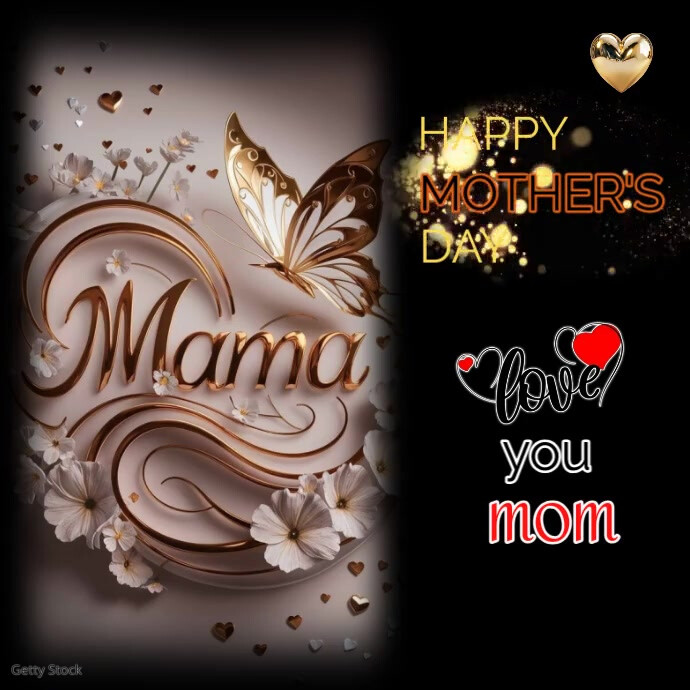 Black Joyful Happy Mother Day Instagram Post template