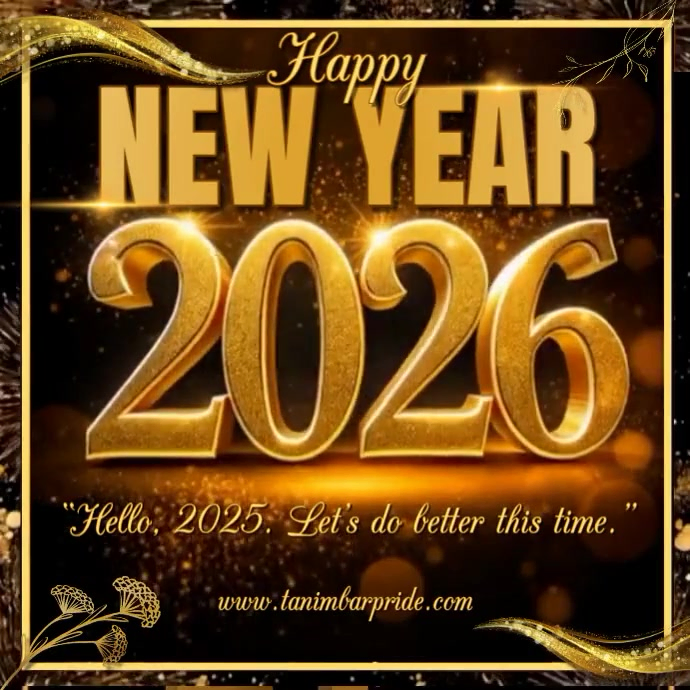 Black Joyful Happy New Year 2026 Instagram Post Template | PosterMyWall