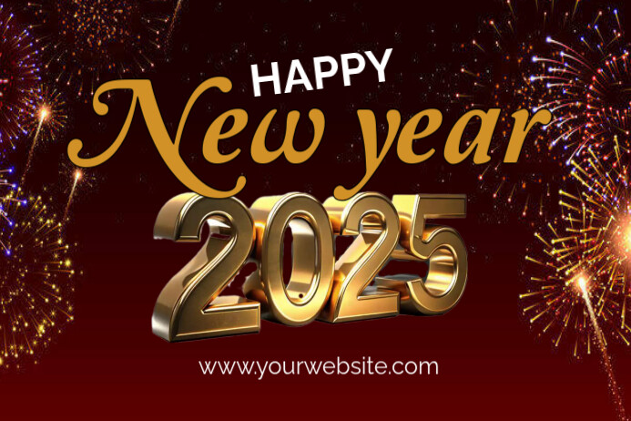 Copy of Black Joyful Happy New Year Design Poster | PosterMyWall