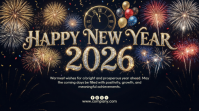 Black Joyful Happy New Year Digital Display (16:9) template