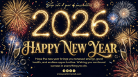 Black Joyful Happy New Year Digital Display (16:9) template