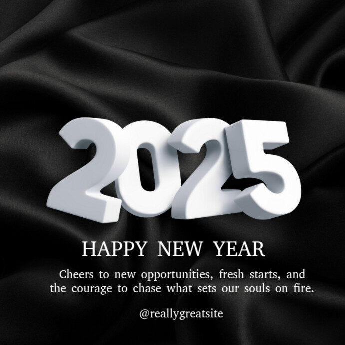 Copy of Black Joyful Happy New Year Instagram Post | PosterMyWall