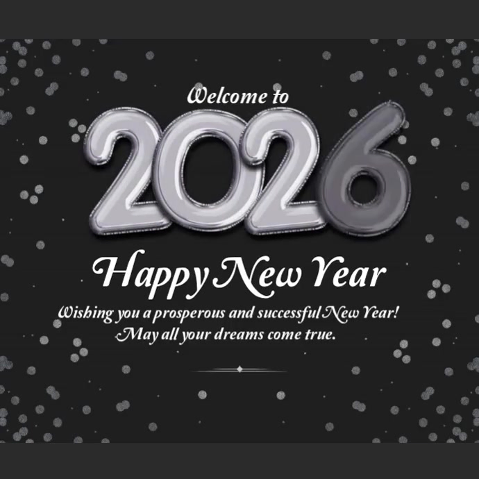 Plantilla de Black Joyful Happy New Year Instagram Post | PosterMyWall