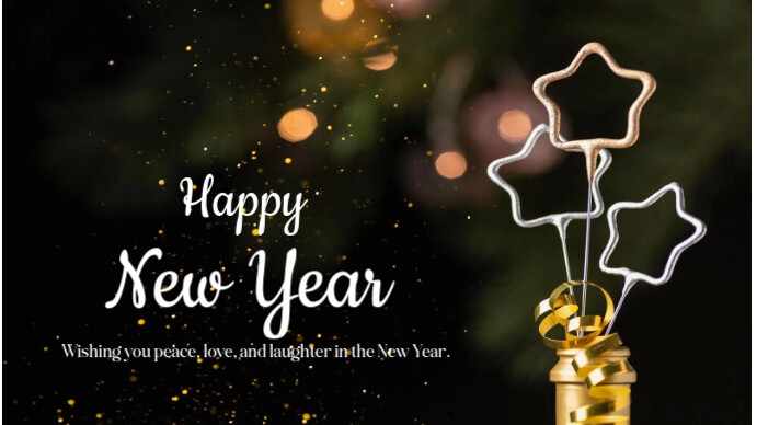 Copy of Black Joyful Happy New Year Youtube Thumbnail | PosterMyWall