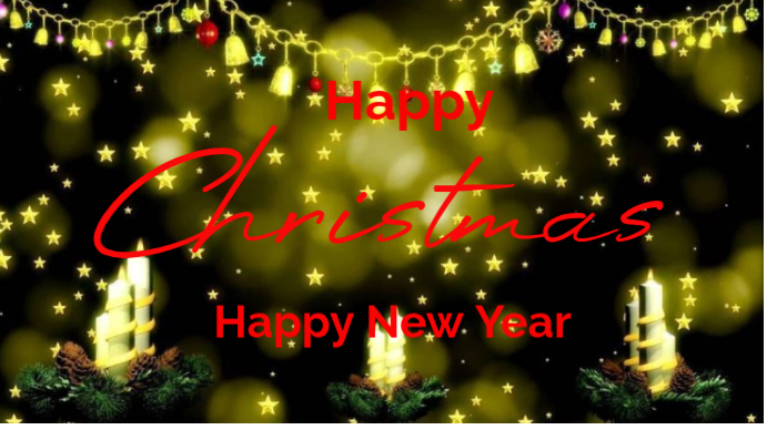 Plantilla de Black Joyful Happy New Year Youtube Thumbnail | PosterMyWall