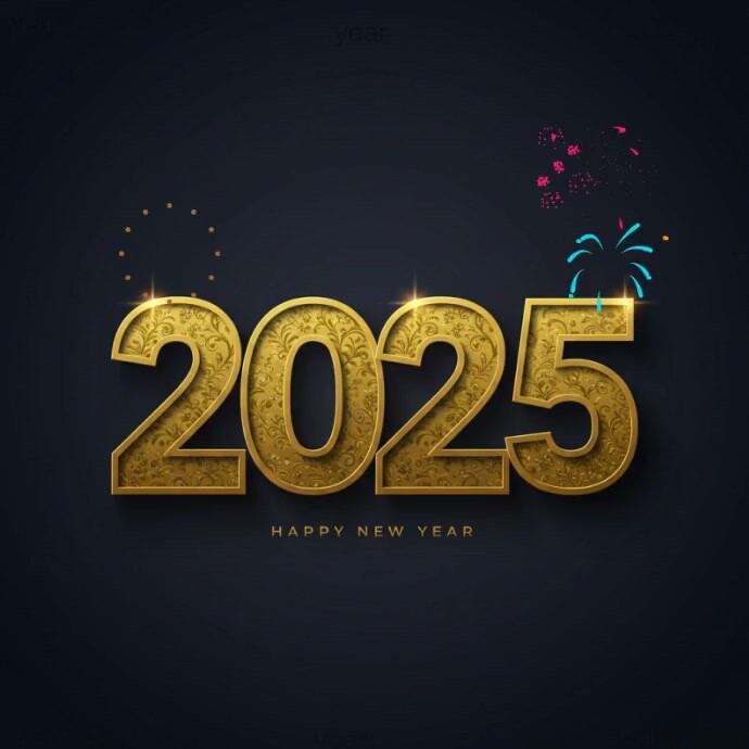 Black Joyful Happy New Yeat Instagram Post template