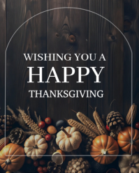 Black Joyful Happy Thanksgiving  Instagram Portrait template