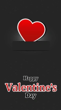 Black Joyful Happy Valentine's Day Instagram Story template