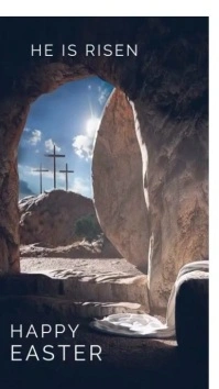 Black Joyful He Is Risen  Digital Display (9:16) template
