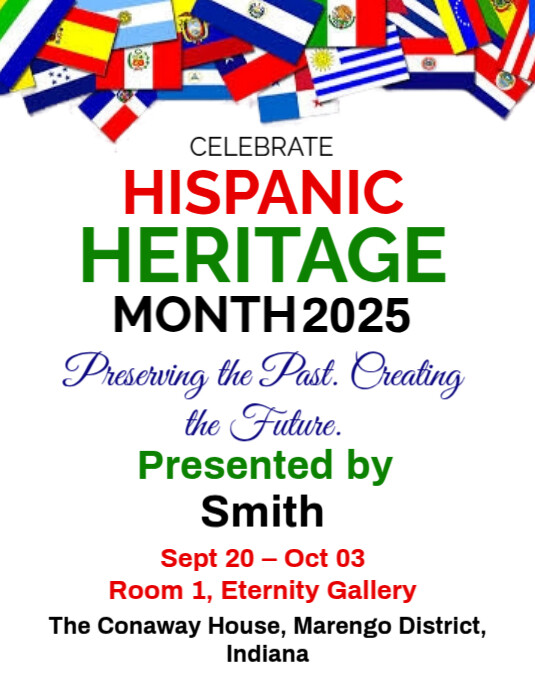 Plantilla de Black Joyful Hispanic Heritage Month Poster Flyer (us ...