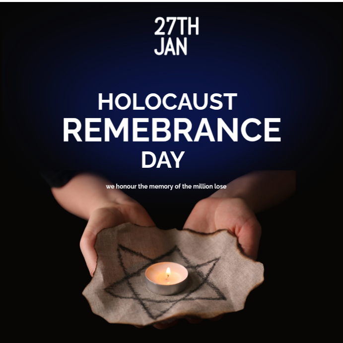 Black Joyful Holocaust Remembrance Day Instagram Post Template ...
