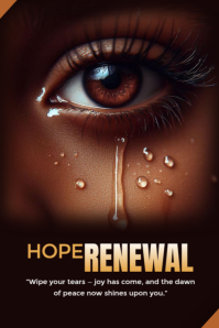 Black Joyful Hope Renewal, Tears Poster Plakkaat template