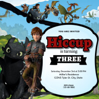 Black Joyful How To Train Your Dragon  Instagram Post template