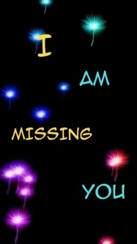 Black Joyful I Am Missing You Digital Display template