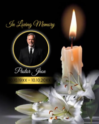 Black Joyful In Loving Memory Video Tribute Instagram Portrait template