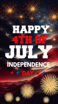 Black Joyful Independence Day Celebration Instagram Story Instagram-verhaal template