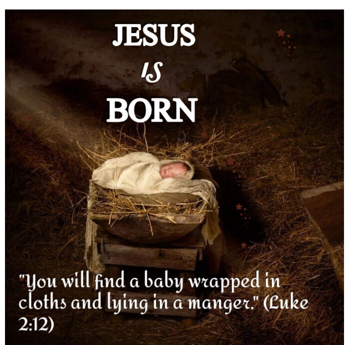 Black Joyful Instagram Post on birth of Jesus Christ Template ...