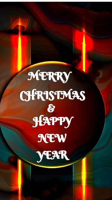 Plantilla de Black Joyful Instagram Story Christmas and new year post ...