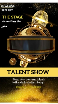 Black Joyful  Instagram Story Talent show template