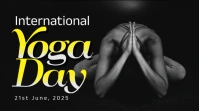 Black Joyful International Yoga Day Youtube Thumbnail template