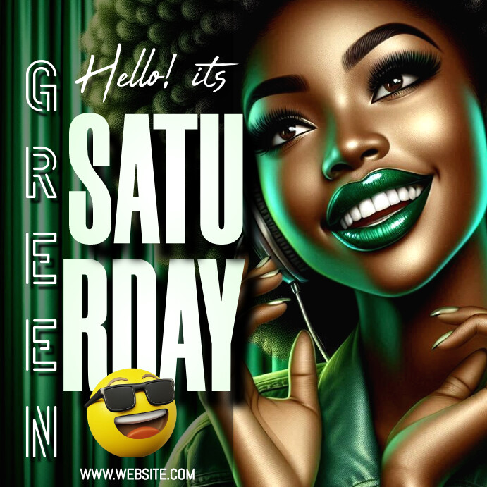Black Joyful It's Green Friday Instagram Post Wpis na Instagrama template