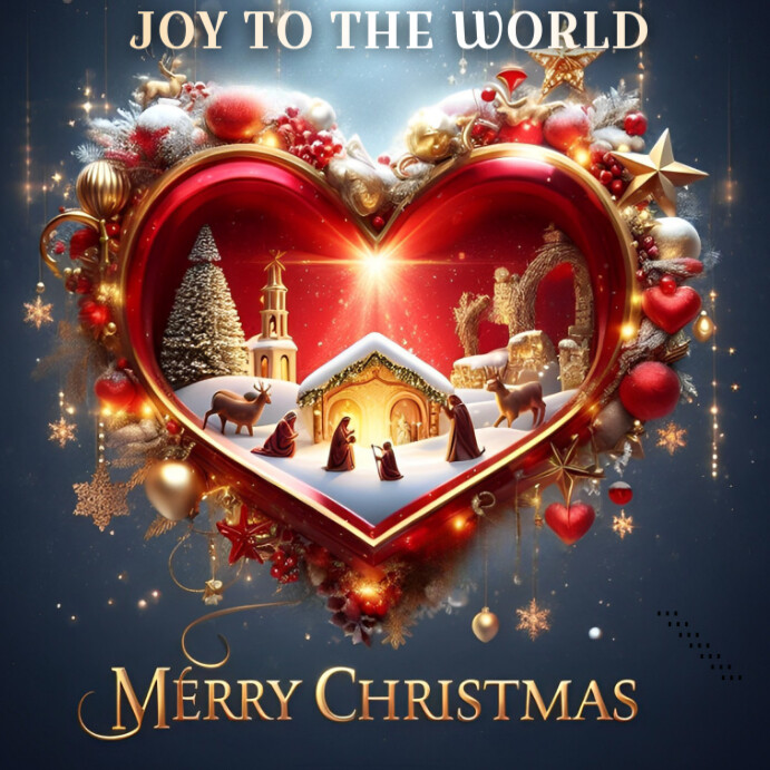 Black Joyful Joy To The World Template Instagram Post | PosterMyWall