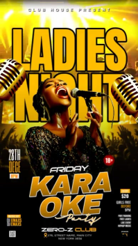 Black Joyful  Joyful Karaoke And Ladies Night Party  Instagram Story template