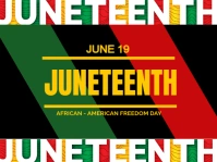 Black Joyful Juneteenth , African American Freedom Day Yard Sign Znak podwórkowy template