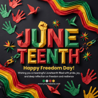 Hitam Juneteenth Celebration Publicación de Instagram Template