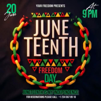 Black Juneteenth Celebration Instagram Post Template