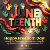 Black Joyful Juneteenth Celebration Instagram Post Video Instagram-opslag template