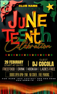 Black Joyful Juneteenth Celebration US Legal Video template