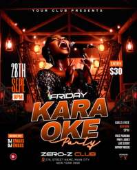 Black Joyful  Karaoke And Ladies Night Party Instagram Portrait template