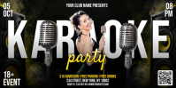 Schwarz Karaoke Night Eventbrite Banner Template