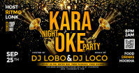 Black Joyful Karaoke Party Facebook Shared Image template