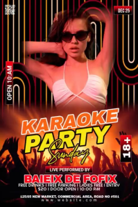 Preto Karaoke Party Графика Pinterest Template